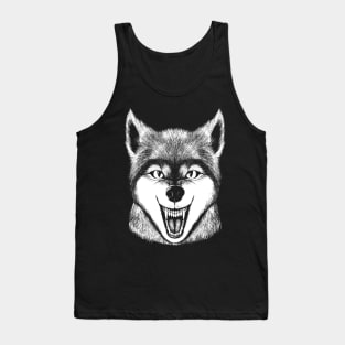 Snarling Wolf - Blanc Tank Top